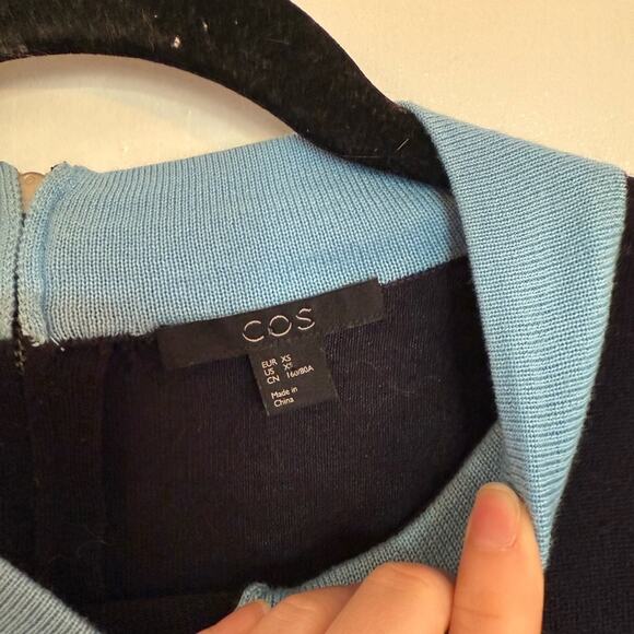 COS Navy Wool Sweater - Picture 3 of 6